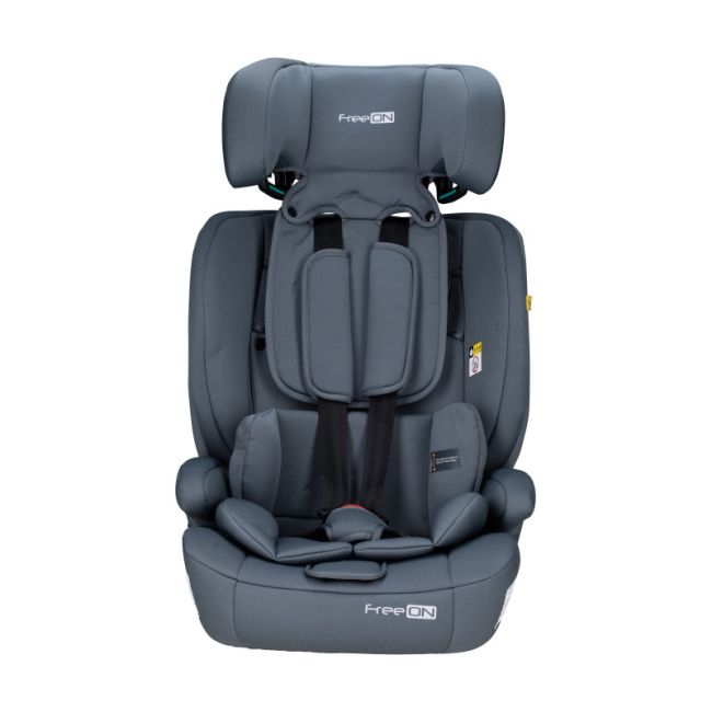 Scaun auto pentru copii, Uran, I-Size, 76 - 150 cm/ 1 - 12 ani, Cu tetiera reglabila in 14 pozitii, Conform cu standardul european de securitate ECE R129, FreeON, Dark Grey BYN49119