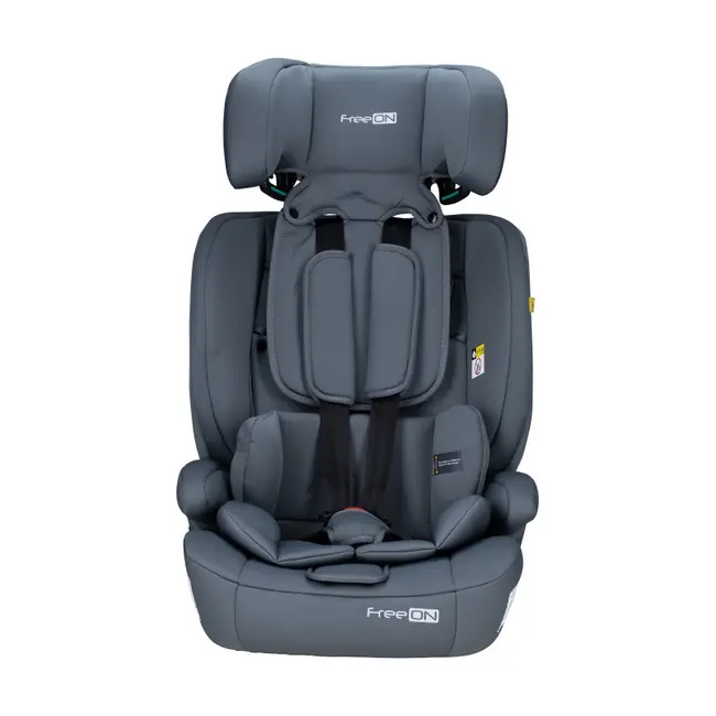 Scaun auto pentru copii, Uran, I-Size, 76 - 150 cm/ 1 - 12 ani, Cu tetiera reglabila in 14 pozitii, Conform cu standardul european de securitate ECE R129, FreeON, Dark Grey BYN49119