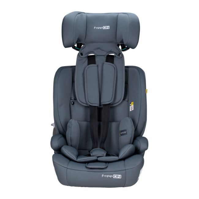Scaun auto pentru copii, Uran, I-Size, 76 - 150 cm/ 1 - 12 ani, Cu tetiera reglabila in 14 pozitii, Conform cu standardul european de securitate ECE R129, FreeON, Dark Grey BYN49119
