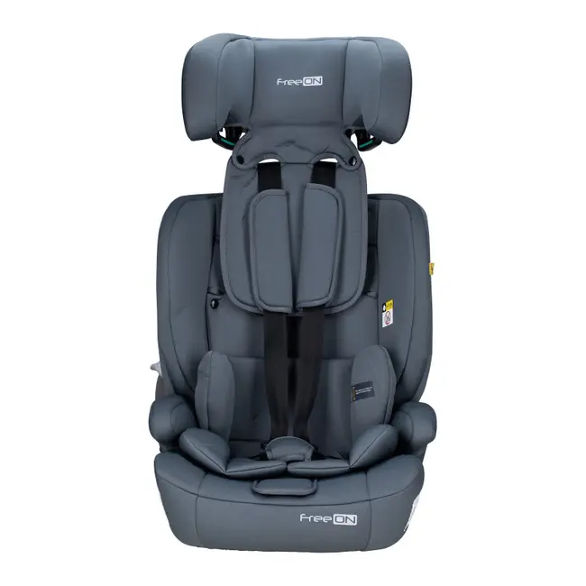 Scaun auto pentru copii, Uran, I-Size, 76 - 150 cm/ 1 - 12 ani, Cu tetiera reglabila in 14 pozitii, Conform cu standardul european de securitate ECE R129, FreeON, Dark Grey BYN49119