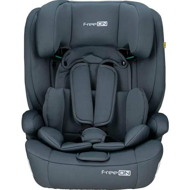 Scaun auto pentru copii, Uran, I-Size, 76 - 150 cm/ 1 - 12 ani, Cu tetiera reglabila in 14 pozitii, Conform cu standardul european de securitate ECE R129, FreeON, Dark Grey BYN49119