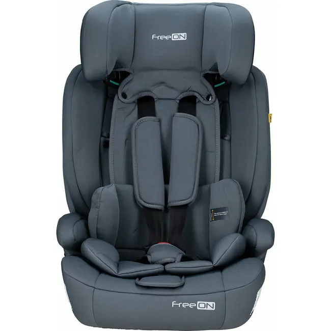 Scaun auto pentru copii, Uran, I-Size, 76 - 150 cm/ 1 - 12 ani, Cu tetiera reglabila in 14 pozitii, Conform cu standardul european de securitate ECE R129, FreeON, Dark Grey BYN49119