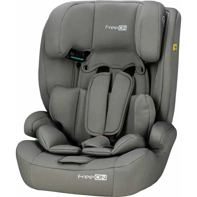 Scaun auto pentru copii, Uran, I-Size, 76 - 150 cm/ 1 - 12 ani, Cu tetiera reglabila in 14 pozitii, Conform cu standardul european de securitate ECE R129, FreeON, Khaki Grey BYN49126