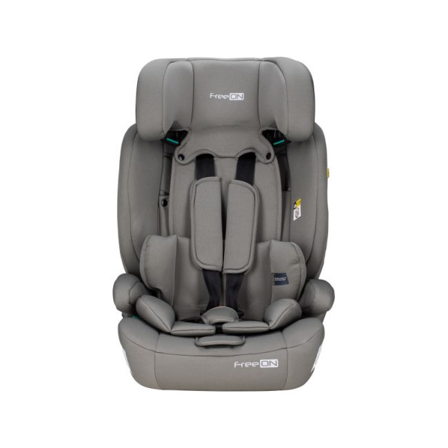 Scaun auto pentru copii, Uran, I-Size, 76 - 150 cm/ 1 - 12 ani, Cu tetiera reglabila in 14 pozitii, Conform cu standardul european de securitate ECE R129, FreeON, Khaki Grey BYN49126