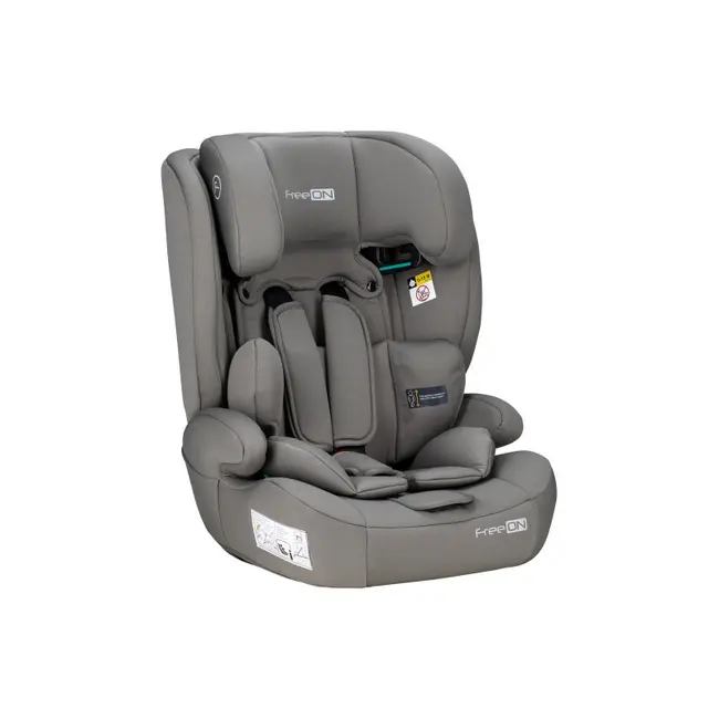 Scaun auto pentru copii, Uran, I-Size, 76 - 150 cm/ 1 - 12 ani, Cu tetiera reglabila in 14 pozitii, Conform cu standardul european de securitate ECE R129, FreeON, Khaki Grey BYN49126
