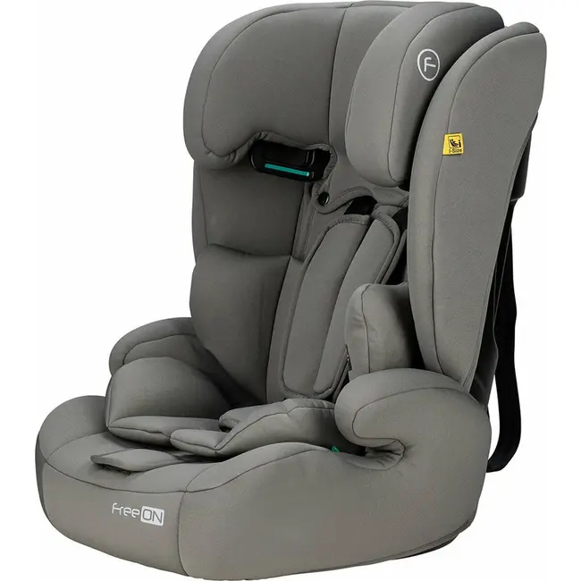 Scaun auto pentru copii, Uran, I-Size, 76 - 150 cm/ 1 - 12 ani, Cu tetiera reglabila in 14 pozitii, Conform cu standardul european de securitate ECE R129, FreeON, Khaki Grey BYN49126
