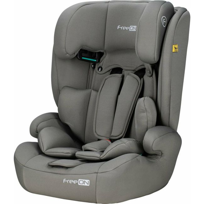 Scaun auto pentru copii, Uran, I-Size, 76 - 150 cm/ 1 - 12 ani, Cu tetiera reglabila in 14 pozitii, Conform cu standardul european de securitate ECE R129, FreeON, Khaki Grey BYN49126