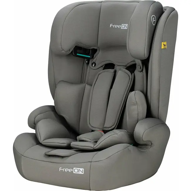 Scaun auto pentru copii, Uran, I-Size, 76 - 150 cm/ 1 - 12 ani, Cu tetiera reglabila in 14 pozitii, Conform cu standardul european de securitate ECE R129, FreeON, Khaki Grey BYN49126