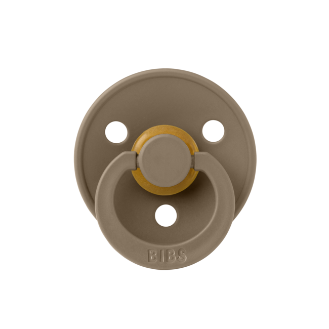 Bibs - suzeta colour latex, tetina rotunda, 0 luni +-dark oak bbb100243c