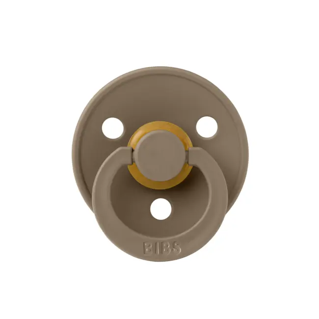 Bibs - suzeta colour latex, tetina rotunda, 0 luni +-dark oak bbb100243c