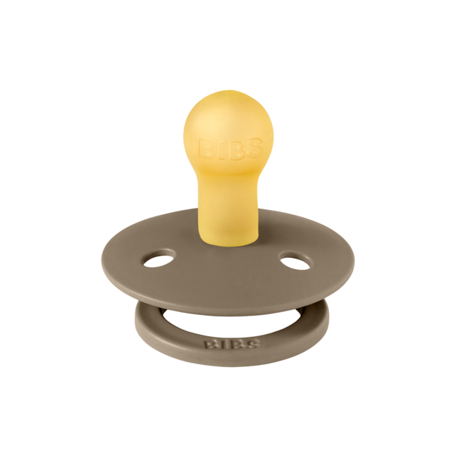 Bibs - suzeta colour latex, tetina rotunda, 0 luni +-dark oak bbb100243c