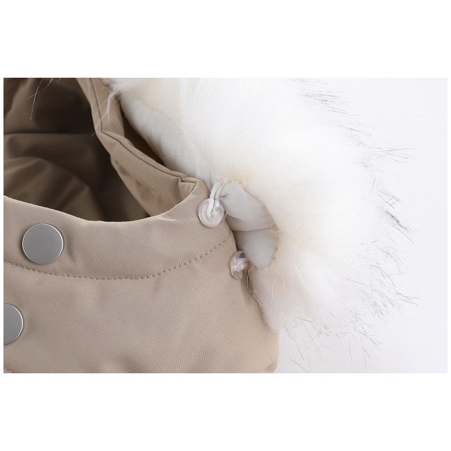 Combinezon crem cu maro din fas impermeabil pentru copii MD915-2-cd
