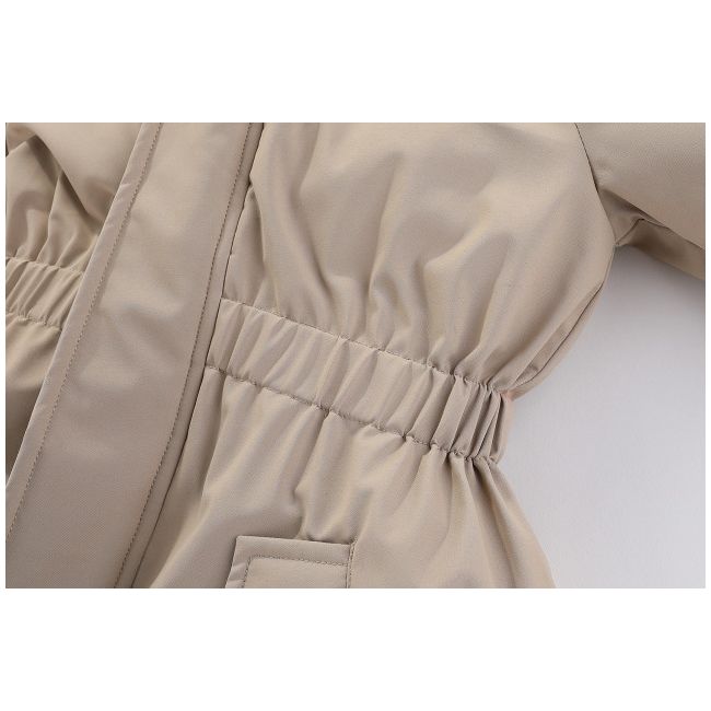 Combinezon crem cu maro din fas impermeabil pentru copii MD915-2-cd