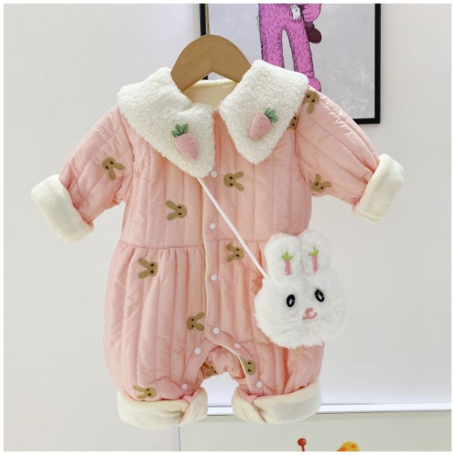 Combinezon roz din fas - Bunny LI733-2