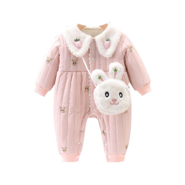 Combinezon roz din fas - Bunny LI733-2