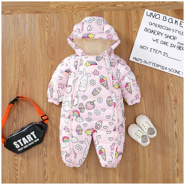 Combinezon roz pentru fetite - Ice cream MD760-3