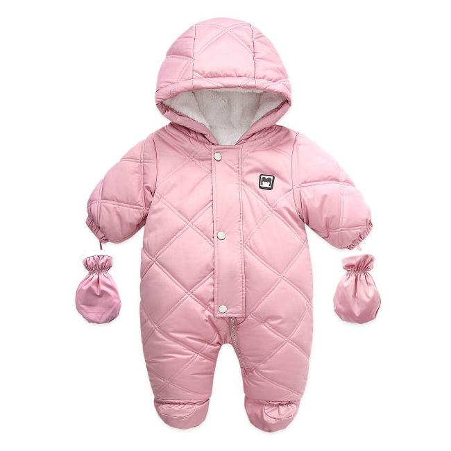 Combinezon roz pudra din fas - Teddy bear MD917-2-ca