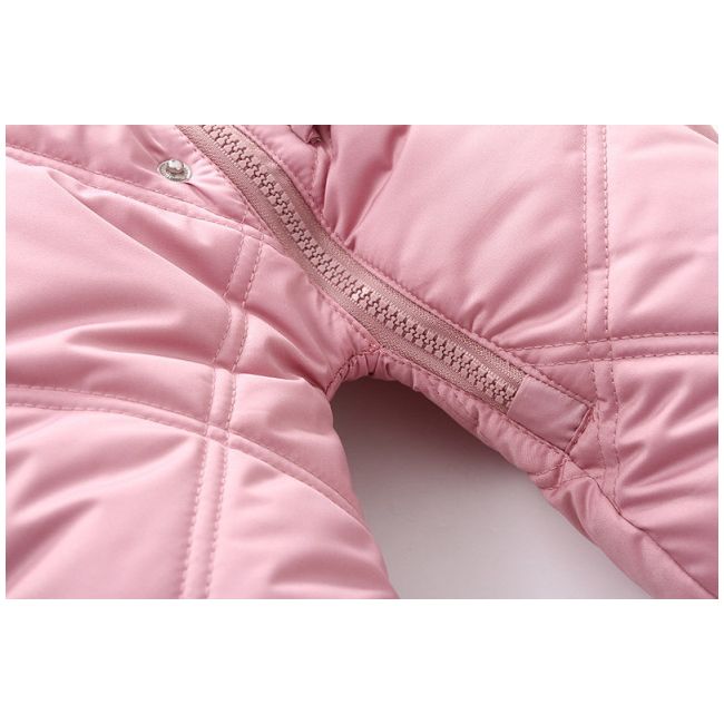 Combinezon roz pudra din fas - Teddy bear MD917-2-ca