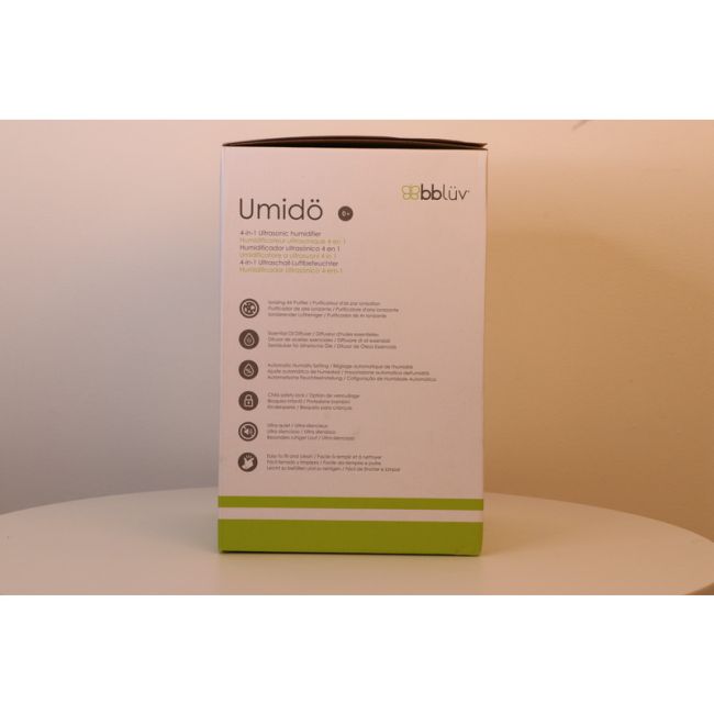 Umidificator cu ultrasunete si purificator de aer 4 In 1, Umido, Ultra silentios, Include difuzor de uleiuri esentiale, Cu panou de control digital, Cu telecomanda, Bbluv, Alb BYNBBL-B0151E-C