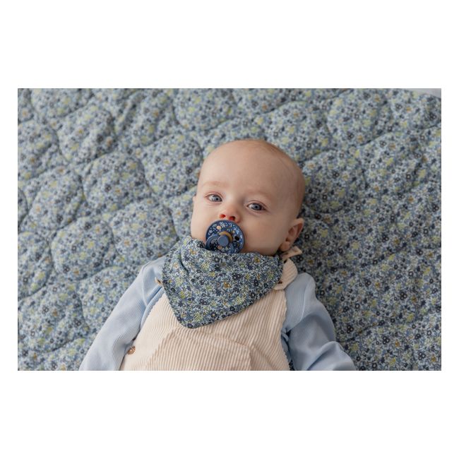 Bibs x liberty - set 2 suzete colour capel latex, tetina rotunda, 0 luni+-dusty blue/petrol bbb11010104