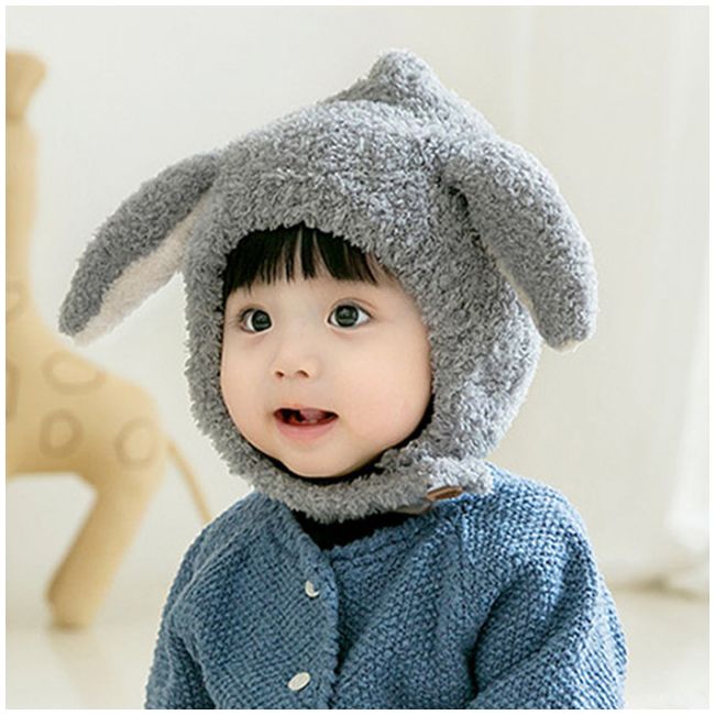 Caciulita gri pentru bebelusi - Bunny MBHT2023-13-4-sa4