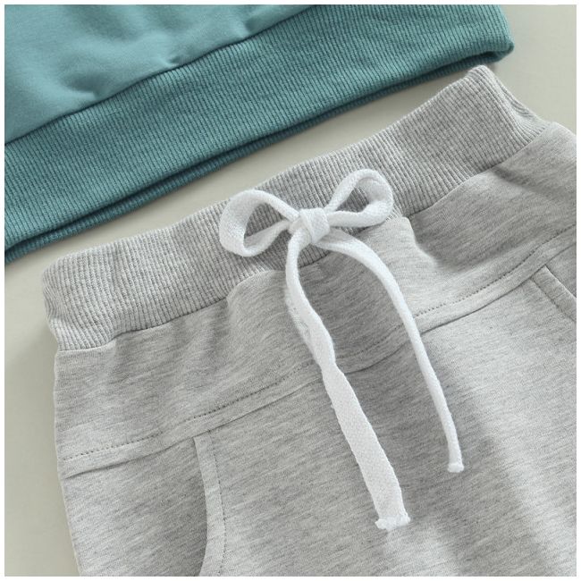 Compleu cu bluzita albastra pentru baietei - Dad's little dude LI905-1-de3