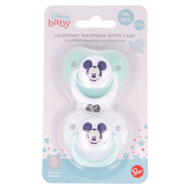 DISNEY MICKEY SET 2 SUZETE ORT0DONTICE DIN SILICON CU CAPAC DE PROTECTIE 6 LUNI+ DNBST13067
