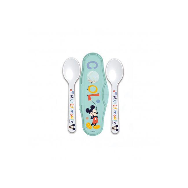 DISNEY MICKEY SET DE 2 LINGURI SI CUTIE DE TRANSPORT DNBST13066