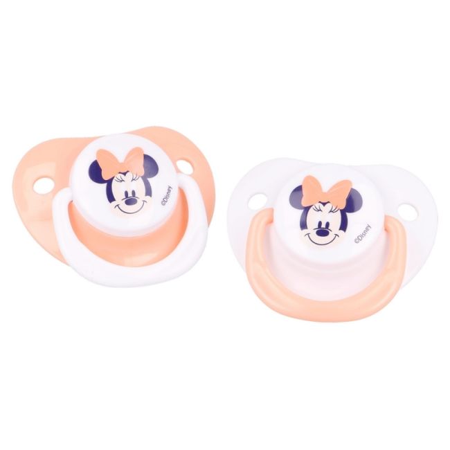 DISNEY MINNIE SET 2 SUZETE ORT0DONTICE DIN SILICON CU CAPAC DE PROTECTIE 0-6 LUNI DNBST13169