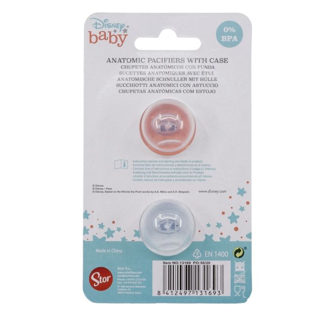 DISNEY MINNIE SET 2 SUZETE ORT0DONTICE DIN SILICON CU CAPAC DE PROTECTIE 0-6 LUNI DNBST13169