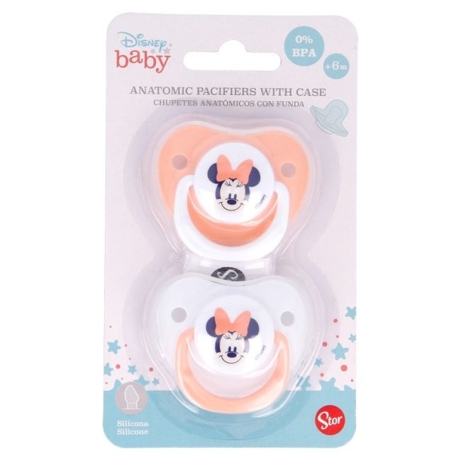 DISNEY MINNIE SET 2 SUZETE ORT0DONTICE DIN SILICON CU CAPAC DE PROTECTIE 6 LUNI+ DNBST13167