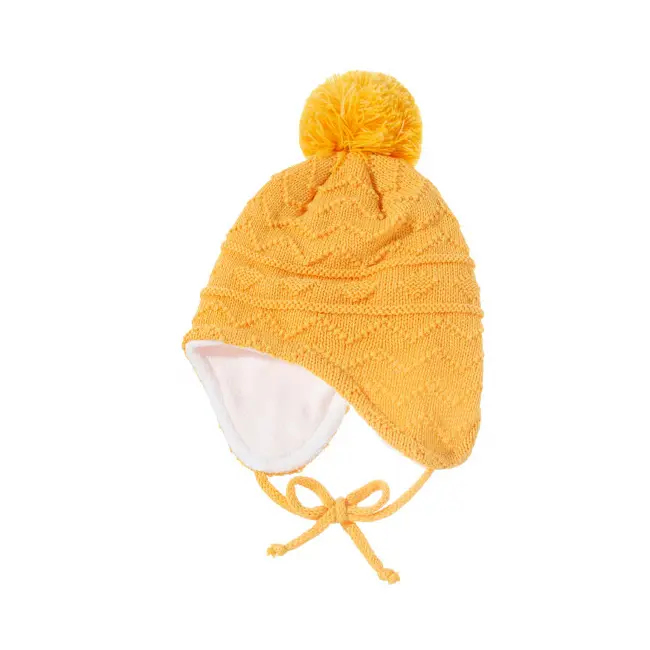 Set galben mustar caciulita si manusi - Bella MBHT2023-95-3-ca6