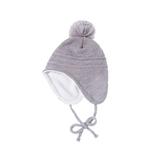 Set gri caciulita si manusi - bella (marime disponibila: 3-6 luni (marimea 18 incaltaminte)) mbht2023-95-5-ca6.3-6 luni (marimea 18 incaltaminte)