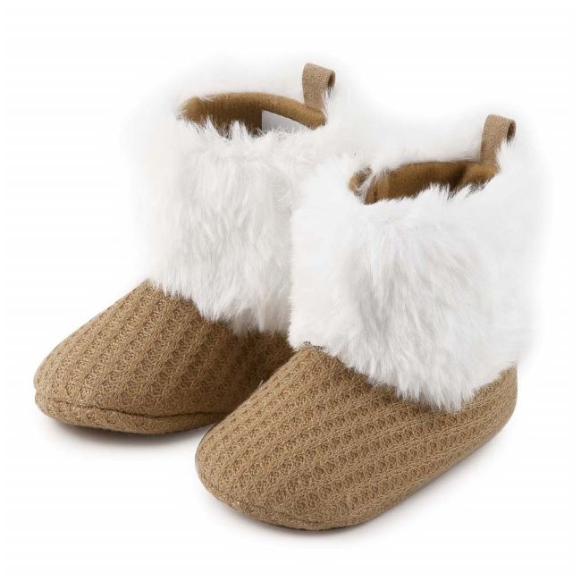 Cizmulite crem cu blanita alba pentru fetite MDZY2002-p23