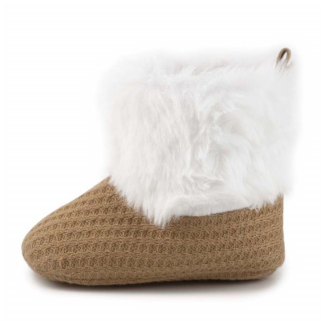 Cizmulite crem cu blanita alba pentru fetite MDZY2002-p23