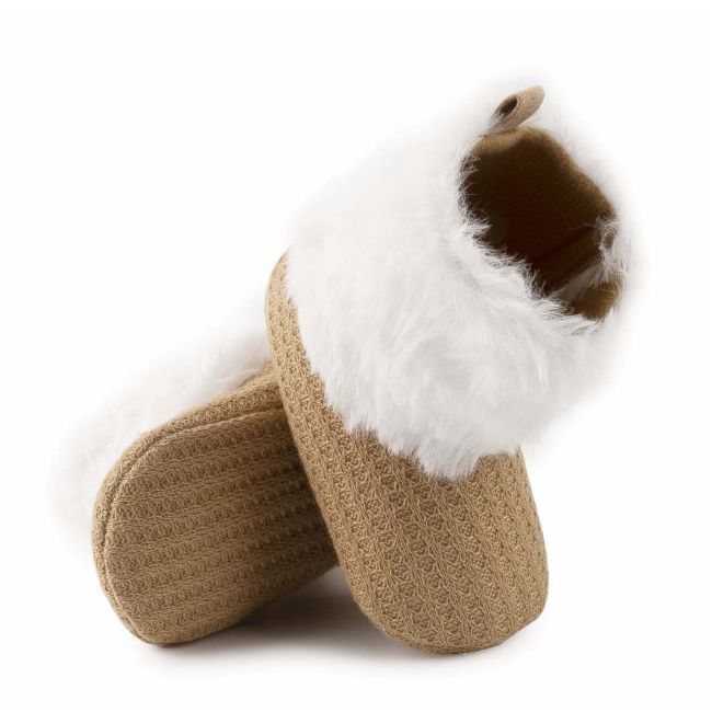 Cizmulite crem cu blanita alba pentru fetite MDZY2002-p23