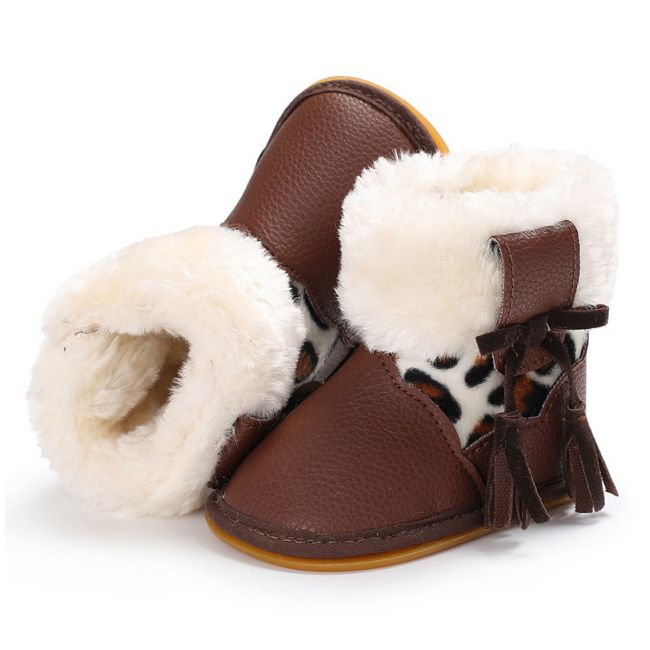 Cizmulite maro pentru fetite - Animal print LIC-406-4-p33