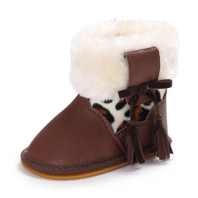 Cizmulite maro pentru fetite - Animal print LIC-406-4-p33