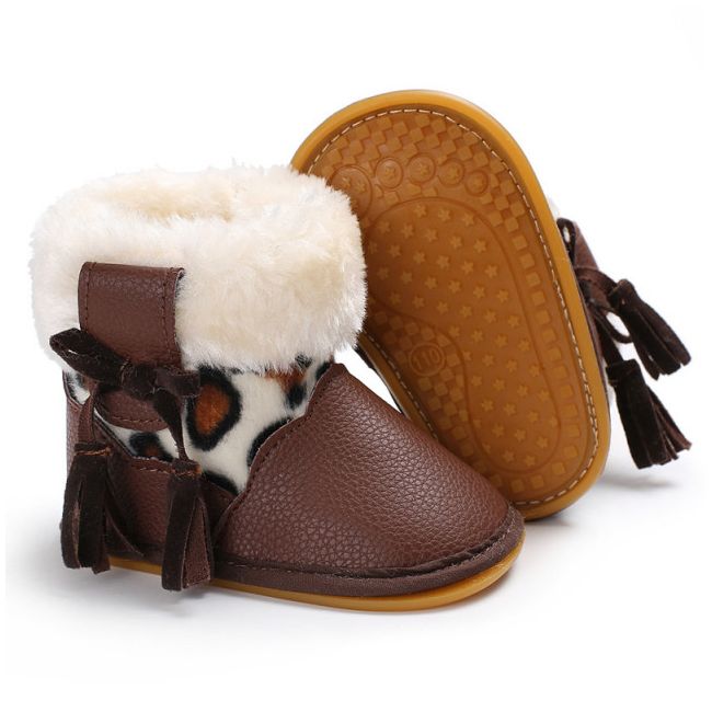 Cizmulite maro pentru fetite - Animal print LIC-406-4-p33