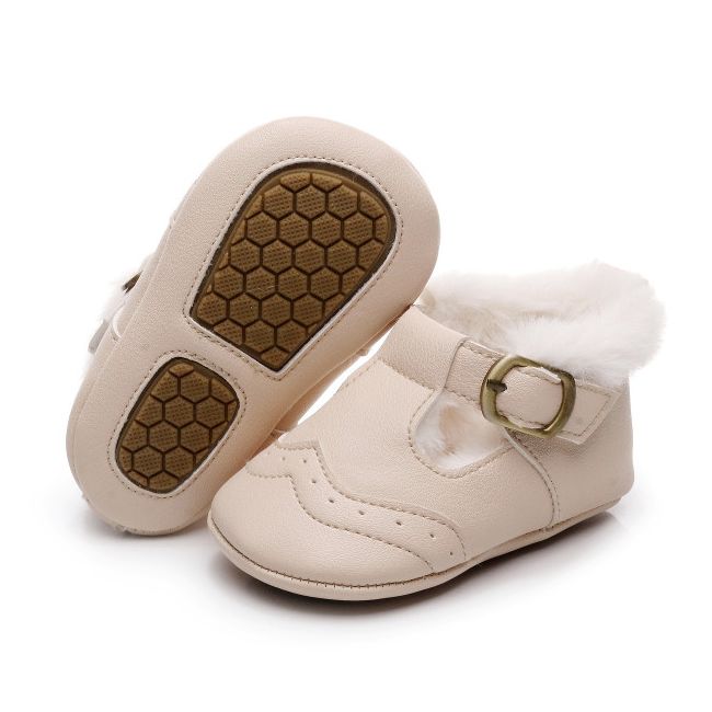 Pantofiori crem imblaniti pentru fetite - Lilly LIB150-3-p29