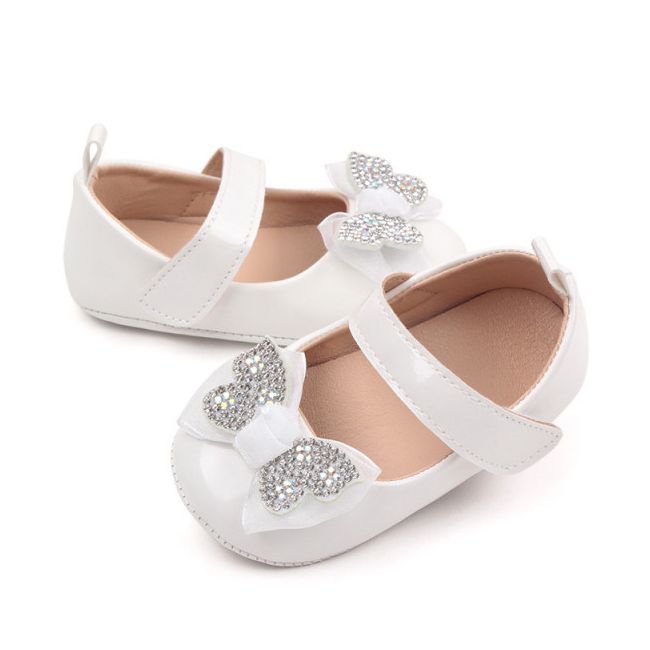 Pantofiori cu fluturas cu strasuri, albi, din lac MDBB3028-3-p8