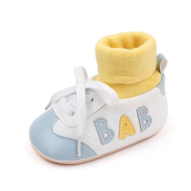 Tenisi cu ciorapel galben si insertii bleu - Baby MBBXC3070-1-p23