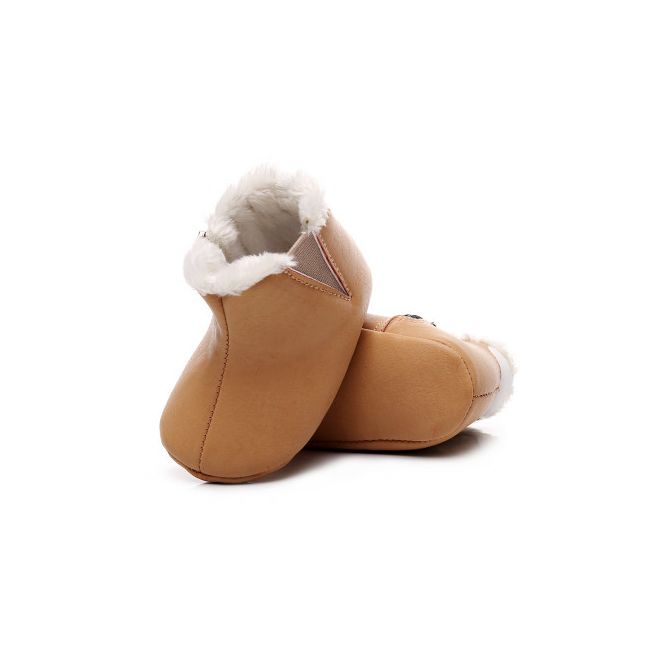 Cizmulite maro deschis imblanite pentru bebelusi - Simply AMxh00275-12-sa1