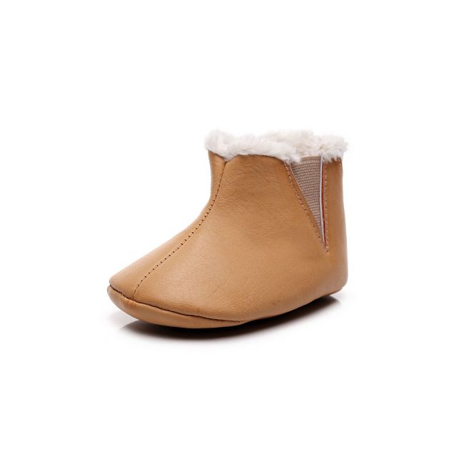 Cizmulite maro deschis imblanite pentru bebelusi - Simply AMxh00275-12-sa1