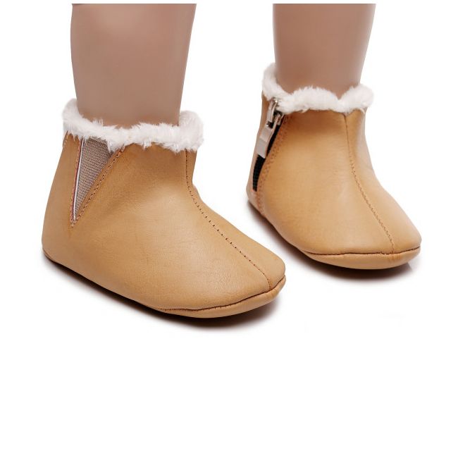 Cizmulite maro deschis imblanite pentru bebelusi - Simply AMxh00275-12-sa1