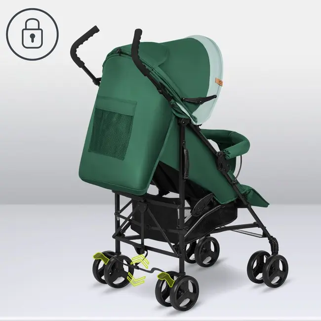 Lionelo - Carucior sport Elia, Cu husa de picioare, Cu plasa de tantari, Conform cu standardul european de securitate EN1888-1, Verde inchis BYNLO-ELIA_GREEN_FOREST