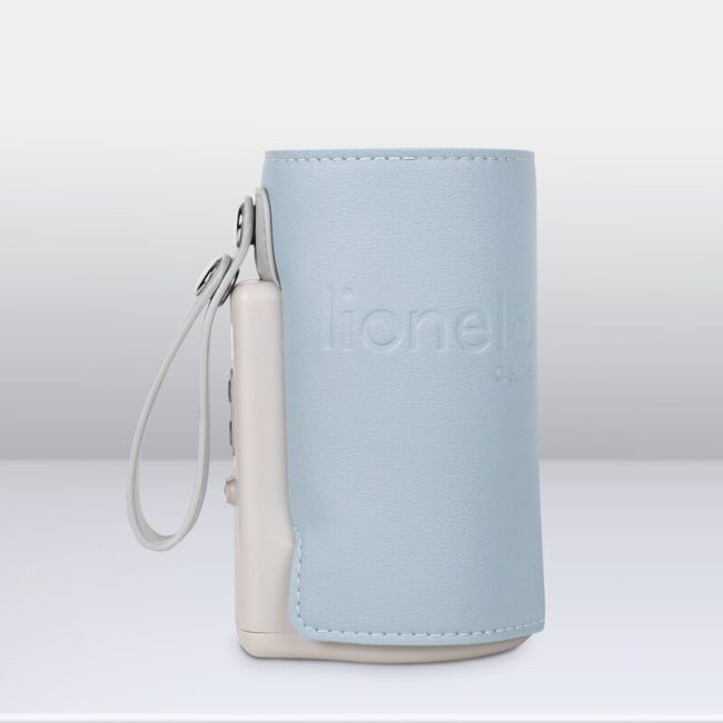 Lionelo - Incalzitor biberoane ThermUp Go Plus, Portabil, Cu aspect elegant, Temperatura constanta pana la 24 h, Incarcare USB, Albastru deschis BYNLOC-THERMUP_GO_PLUS_BLUE_SKY