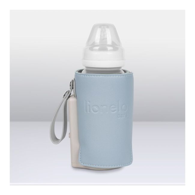 Lionelo - Incalzitor biberoane ThermUp Go Plus, Portabil, Cu aspect elegant, Temperatura constanta pana la 24 h, Incarcare USB, Albastru deschis BYNLOC-THERMUP_GO_PLUS_BLUE_SKY