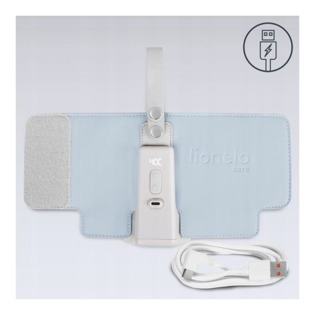 Lionelo - Incalzitor biberoane ThermUp Go Plus, Portabil, Cu aspect elegant, Temperatura constanta pana la 24 h, Incarcare USB, Albastru deschis BYNLOC-THERMUP_GO_PLUS_BLUE_SKY