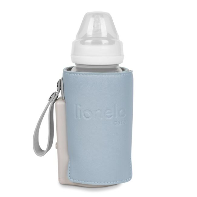 Lionelo - Incalzitor biberoane ThermUp Go Plus, Portabil, Cu aspect elegant, Temperatura constanta pana la 24 h, Incarcare USB, Albastru deschis BYNLOC-THERMUP_GO_PLUS_BLUE_SKY